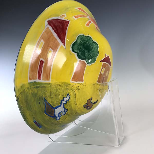 "Our House" Painted Bowl by Beck Glass, Inc. - Image 3